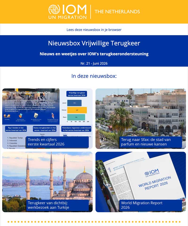 Nieuwsbrief IOM nederland AVRR